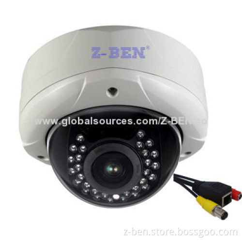 Megapixel IP Dome Camera with 1/3-inch Color Sony Super HAD II CCD and 700TVL Resolution